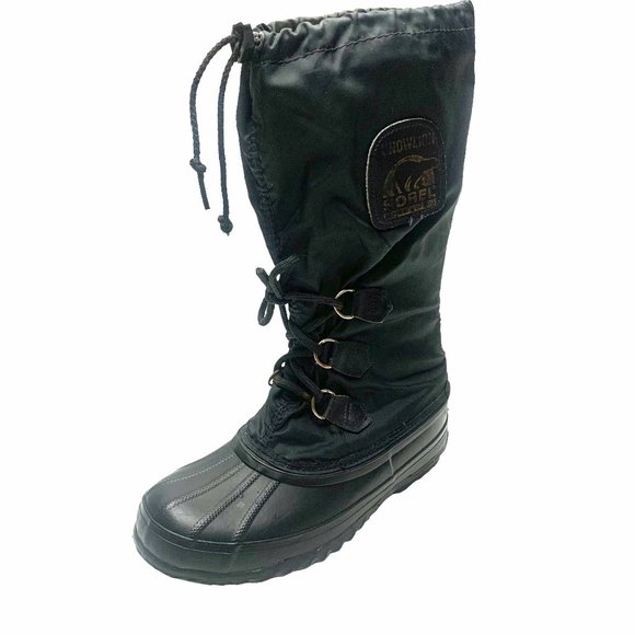 Vintage SOREL Snowlion Black Insulated Waterproof Snow Boots - Picture 1 of 11
